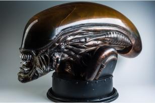 Alien head model by Terry English which will be on display at Royal Cornwall Museum’s forthcoming exhibition All Monsters Great and Small Alien head model by Terry English which will be on display at Royal Cornwall Museum’s forthcoming exhibition All Monsters Great and Small